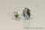 Sterling Silver Bright Blue Crystal Stud Earrings - Available in 2 Sizes and Other Metal Options