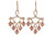 14K rose gold filled wire wrapped blush rose pink crystal chandelier earrings handmade by Jessica Luu Jewelry