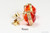Gold Fiery Orange Crystal Stud Earrings - Available in 2 Sizes and Other Metal Options