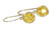 Sterling silver wire wrapped light topaz yellow crystal drop earrings handmade by Jessica Luu Jewelry