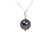 Sterling silver wire wrapped dark purple pearl solitaire necklace handmade by Jessica Luu Jewelry