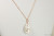 14K rose gold filled chain necklace with white pearl solitaire handmade by Jessica Luu Jewelry