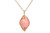 14K rose gold filled wire wrapped pink coral necklace handmade by Jessica Luu Jewelry