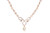 14K rose gold filled chain link necklace with creamrose pearls and silk crystals handmade by Jessica Luu Jewelry