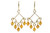 14K gold filled chandelier earrings with topaz crystals handmade by Jessica Luu Jewelry