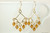 14K gold filled chandelier earrings with topaz crystals handmade by Jessica Luu Jewelry