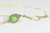 14K gold filled wire wrapped peridot green crystal pendant necklace handmade by Jessica Luu Jewelry