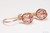 14K rose gold filled pale pink crystal drop earrings handmade by Jessica Luu Jewelry