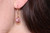14K Rose gold filled wire wrapped rhodonite pink gemstone earrings handmade by Jessica Luu Jewelry