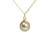 14K gold filled wire wrapped champagne pearl solitaire on chain handmade by Jessica Luu Jewelry