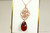 14K rose gold filled wire wrapped smoked amber crystal pendant on chain necklace handmade by Jessica Luu Jewelry