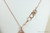 14K rose gold filled wire wrapped smoked amber crystal pendant on chain necklace handmade by Jessica Luu Jewelry