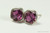 Sterling silver wire wrapped 6mm amethyst crystal stud earrings handmade by Jessica Luu Jewelry