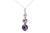 Sterling silver purple ombre pearl pendant on chain necklace handmade by Jessica Luu Jewelry