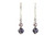 Purple Ombre Pearl Dangle Earrings Sterling Silver or Gold Filled - Available with Matching Necklace