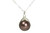 Sterling silver wire wrapped 12mm velvet brown pearl solitaire pendant on chain necklace handmade by Jessica Luu Jewelry