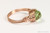 14K rose gold filled wire wrapped peridot light green crystal ring handmade by Jessica Luu Jewelry
