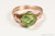 14K rose gold filled wire wrapped peridot light green crystal ring handmade by Jessica Luu Jewelry