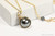 Gold Dark Grey Pearl Earrings - Available with Matching Necklace and More Metal Choices