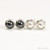 Sterling silver wire wrapped 4mm white and black pearl stud earrings set of two pairs handmade by Jessica Luu Jewelry