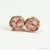 14K rose gold filled wire wrapped 4mm blush pink crystal stud earrings handmade by Jessica Luu Jewelry