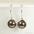 Sterling Silver Chocolate Brown Pearl Necklace - Available with Matching Earrings and Other Metal Options