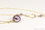 10mm mauve light purple pearl single solitaire pendant necklace in 14K yellow gold filled handmade by Jessica Luu Jewelry