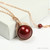 Large Dark Red Pearl Earrings Rose Gold or Yellow