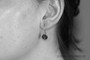 Sterling Silver Bright Red Crystal Drop Earrings
