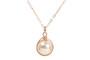 Rose Gold White Pearl Necklace - Available with Matching Earrings and Other Metal Options