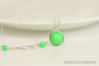 Sterling Silver Neon Green Earrings - Available with Matching Necklace and Other Metal Options