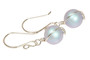 Sterling Silver Light Blue Pearl Dangle Earrings - Available with Matching Necklace and Other Metal Options
