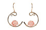 Rose Gold Peach Crystal Earrings - Available with Matching Necklace