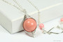 Sterling Silver Pink Coral Earrings - Available with Matching Necklace and Other Metal Options