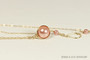 Gold Peach Pearl Necklace - Available with Matching Earrings and Other Metal Options