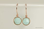 14K rose gold filled wire wrapped drop earrings handmade by Jessica Luu Jewelry
