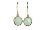 Rose Gold Mint Green Alabaster Crystal Earrings - Other Metal Options Available