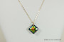 Gold Multicolored Crystal Necklace - Available with Matching Earrings