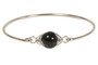Sterling Silver Mystic Black Pearl Bangle Bracelet - Other Metal Options Available