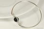 Sterling Silver Mystic Black Pearl Bangle Bracelet - Other Metal Options Available