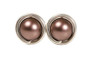 Sterling Silver Chocolate Brown Pearl Stud Earrings - Available in 2 Sizes and Other Metal Options