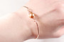 Rose Gold Pearl Bangle Bracelet - Available with Matching Earrings