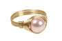 Gold Light Pink Pearl Ring - Other Metal Options Available