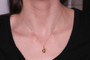 Gold Pearl Solitaire Necklace - Available with Matching Earrings and Other Metal Options