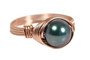 Rose Gold Tahitian Pearl Ring - Other Metal Options Available
