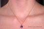 Rose Gold Tanzanite Crystal Stud Earrings - Available with Matching Necklace and Other Metal Options