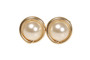 14K yellow gold filled wire wrapped cream ivory pearl stud earrings handmade by Jessica Luu Jewelry