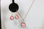 Rose Gold Pink Pearl Earrings - Available with Matching Necklace and Other Metal Options