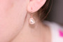 Rose Gold Creamrose Pearl Earrings - Available with Matching Necklace