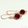 Rose Gold Garnet Red Crystal Necklace - Available with Matching Earrings and More Metal Options